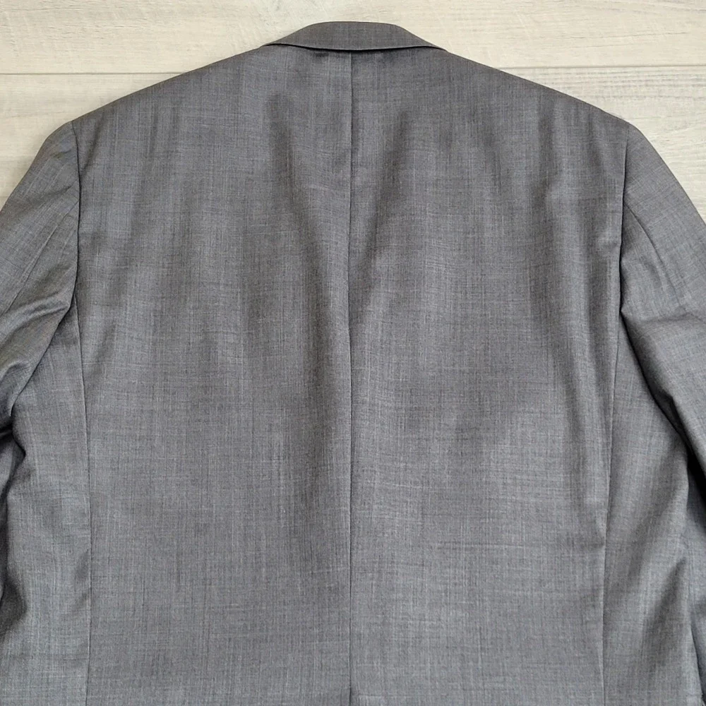 Lauren Ralph Lauren Sport Coat Mens 42 XL Long Sleeve Wool Blazer Charcoal Twill